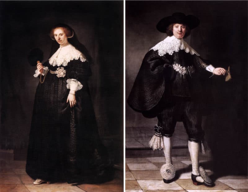 Peintures les plus chères - Portraits en pendentif de Maerten Soolmans et Oopjen Coppit - Rembrandt