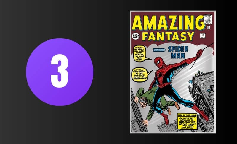 Les bandes dessinées les plus chères - Amazing Fantasy #15
