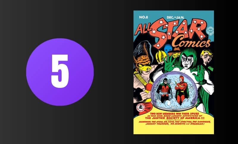 Les bandes dessinées les plus chères - All Star Comics #8