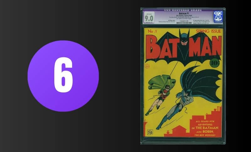 Les bandes dessinées les plus chères - Batman #1