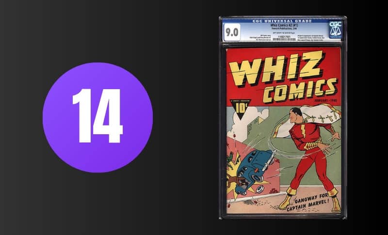 Les bandes dessinées les plus chères - Whiz Comics #2
