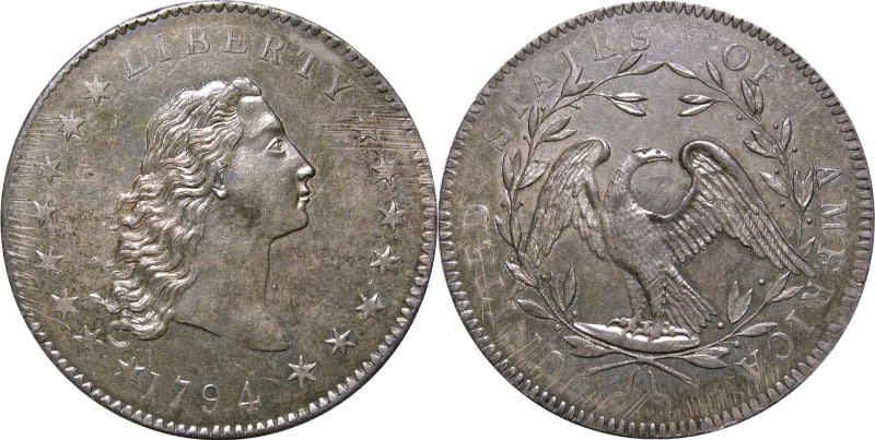 Les pièces de monnaie les plus chères - L'argent coulant à flots : le dollar de cuivre (1794)