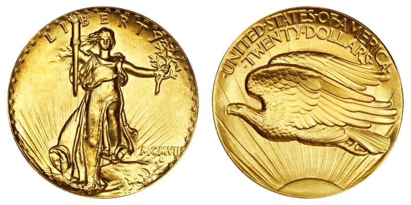 Les pièces les plus chères - Saint-Gaudens Double Aigle (1907)