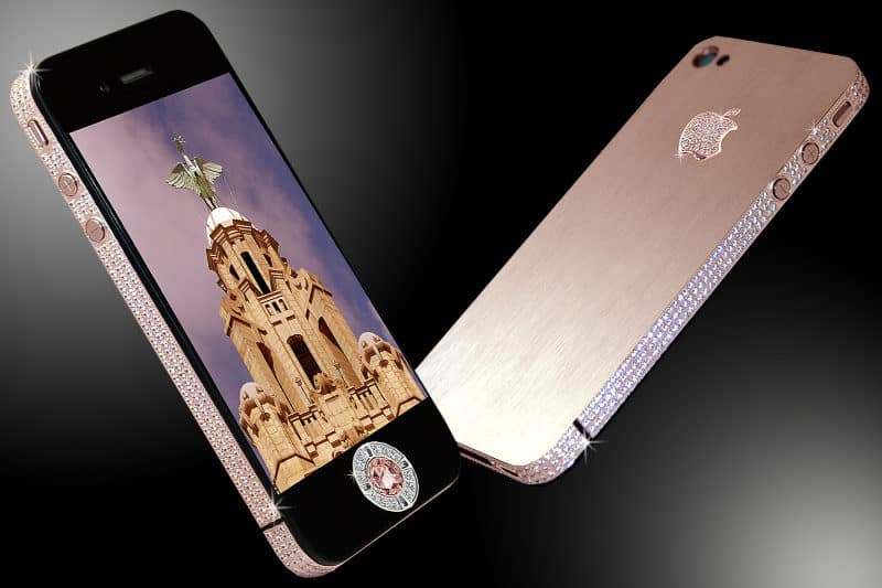 Téléphones les plus chers - Stuart Hughes iPhone 4 Diamond Rose Edition