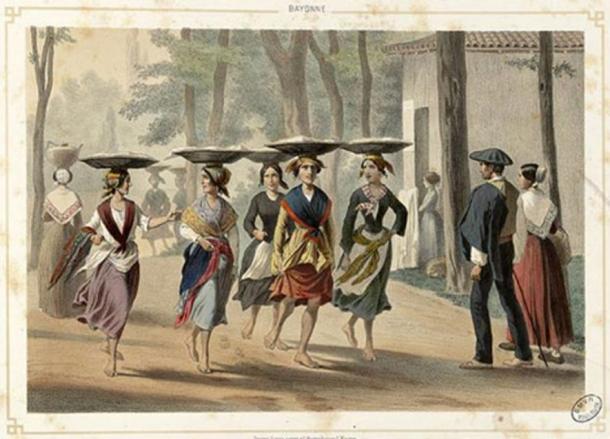 Femmes basques à Bayonne (1852). 