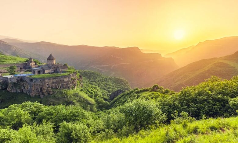 The Tatev Monastery in Armenia is home to the mysterious Gavazan Column, a medieval seismograph created to warn the monks of an approaching earthquake. Source: Goinyk / Adobe Stock