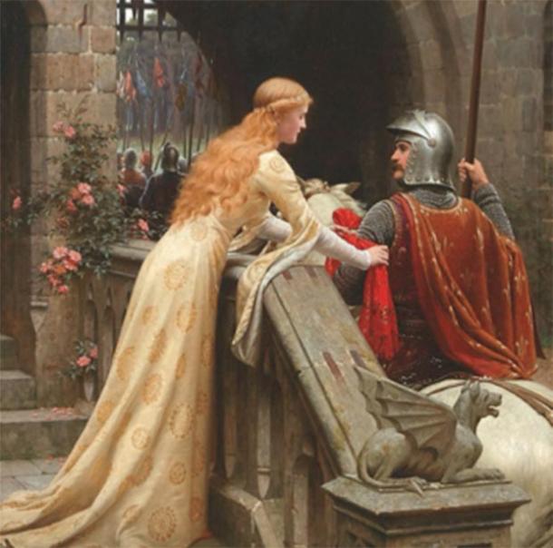 Les chevaliers de l'époque de Gawain ont été testés dans leur capacité à équilibrer le code chevaleresque masculin et les règles féminines de l'amour courtois. (Edmund Leighton / Domaine public)