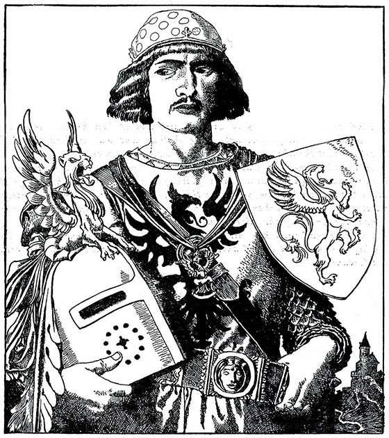Représentation de Sir Gawain, d'après l'histoire du roi Arthur et de ses chevaliers. (Howard Pyle / Domaine public)