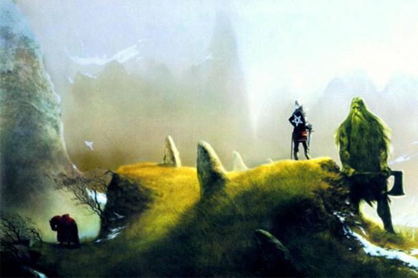 Le Chevalier vert attend Gawain avec une hache. (GR L / CC BY-NC-SA 2.0)