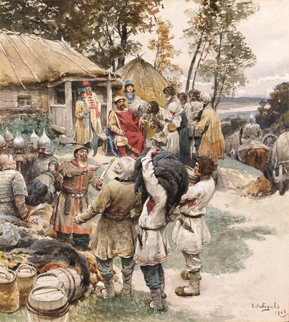 Igor de Kiev en hommage à la tribu slave des Drevlians. (Domaine public)