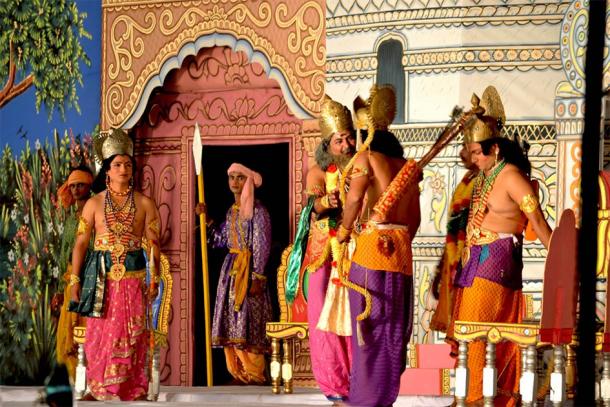 Une scène de la représentation théâtrale de Ram Lila. (Ankit Gupta/CC BY SA 3.0)