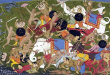 Battle at Lanka, Ramayana, by Sahib Din. Source: Public Domain