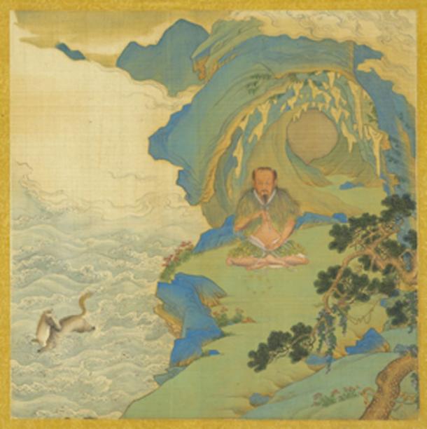 Peinture du sage-dirigeant mythologique Fu Xi. (Saison froide / Domaine public)