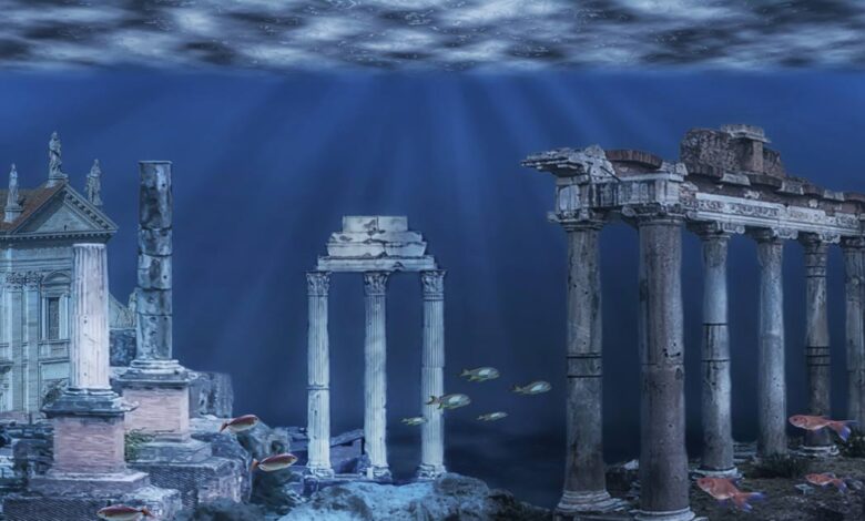 Atlantis underwater ruins
