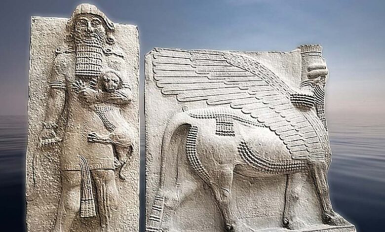 Work using the Statue of Gilgamesh and Lamassu.    Source: CC BY 4.0