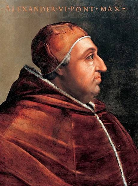 Portrait du pape Alexandre VI par Cristofano dell'Altissimo