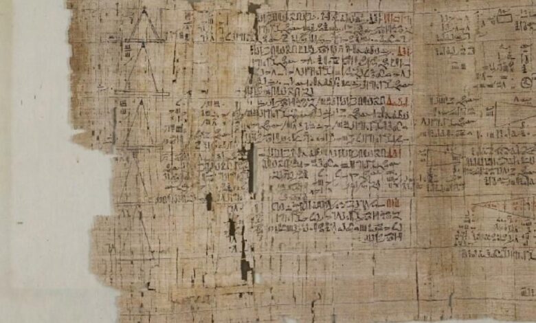 The Rhind Mathematical Papyrus. Source: The British Museum / CC BY-NC-SA 4.0.
