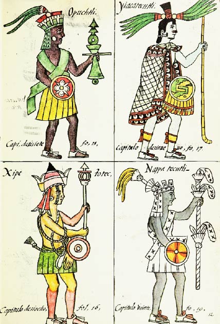 Les dieux aztèques dans le Codex florentin. (Gary Francisco Keller/CC BY 3.0)