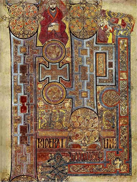Le Livre de Kells montrant le texte richement décoré qui s'ouvre sur l'Evangile de Jean. (Dsmdgold / Domaine public)