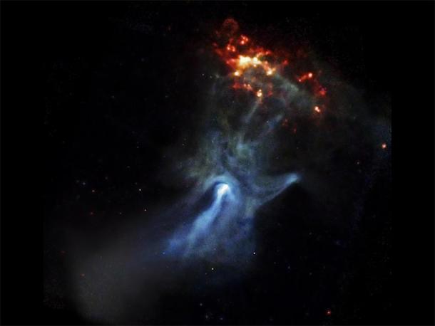 Un jeune pulsar montre sa main. (NASA)