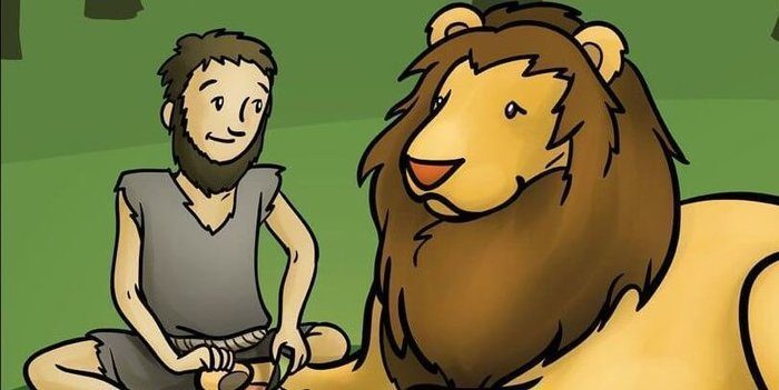 Petites histoires morales - Le lion et le pauvre esclave