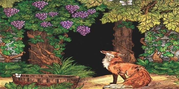 Petites histoires morales - Le renard et les raisins