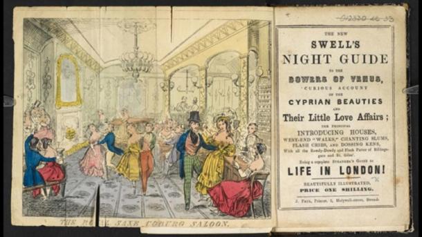Le New Swell's Night Guide, un guide pour trouver et approcher les actrices et les prostituées, estimé à 1840. (Bibliothèque britannique / Domaine public)