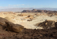 View of Timna Valley, Israel area of copper smelting study. Source: boris_sh / Adobe Stock.