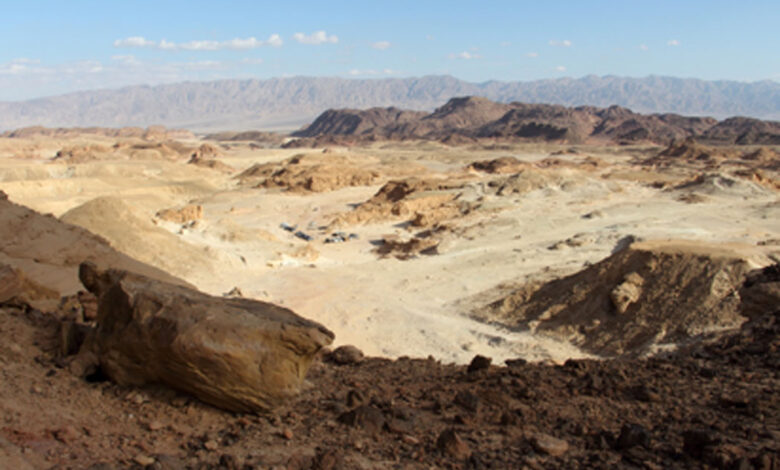 View of Timna Valley, Israel area of copper smelting study. Source: boris_sh / Adobe Stock.