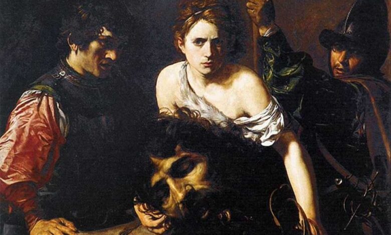 "David with the Head of Goliath," circa 1615–16 by Valentin de Boulogne (French, Coulommiers-en-Brie 1591–1632 Rome) Museo Thyssen-Bornemisza, Madrid.