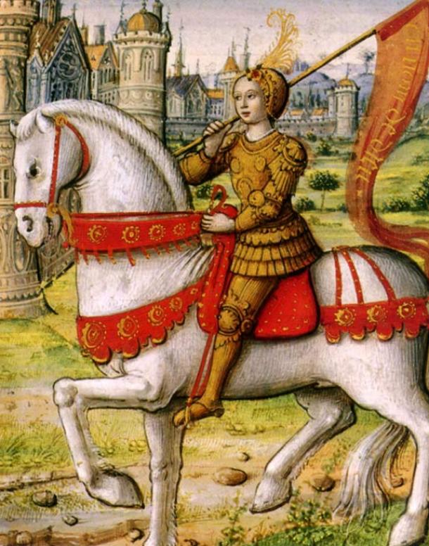 Jeanne d'Arc à cheval. (1505)