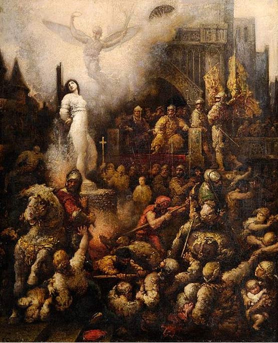 Jeanne d'Arc. (1901) Par François Chifflart.