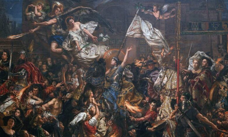Detail of ‘The Maid of Orléans’ (1886) by Jan Matejko - Joan of Arc
