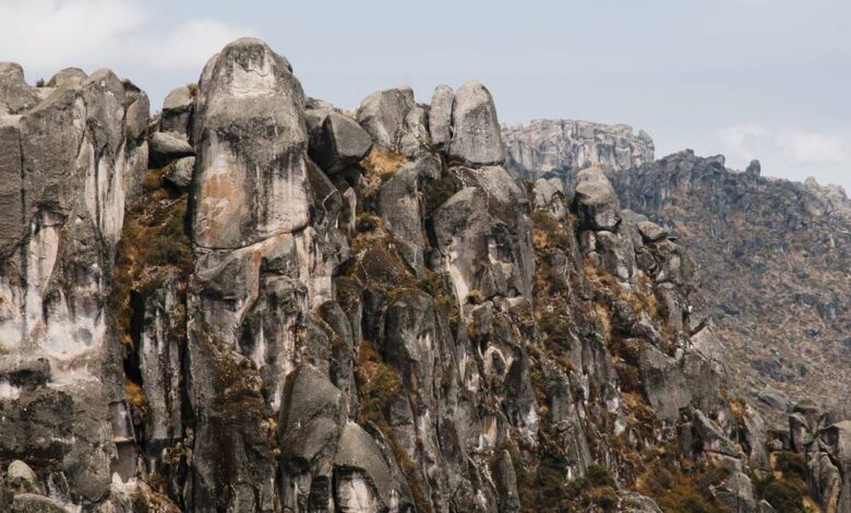 Marcahuasi rock formations in Peru.