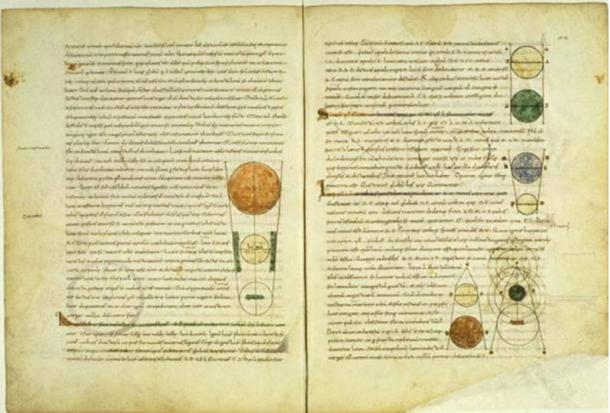 Manuscrit médiéval de la traduction latine de Calcidius du Timée de Platon.
