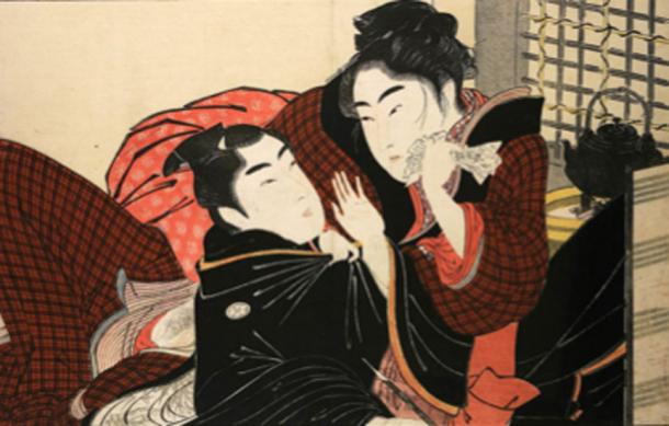 Le gouvernement Tokugawa a tenté d'empêcher la publication de livres de shun-ga. (Curly Turkey / Domaine public)