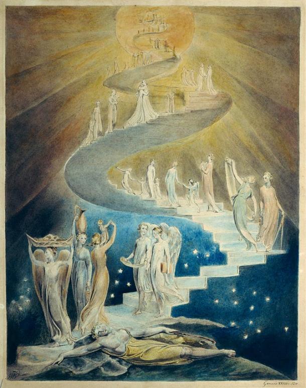 Jacob's Dream de William Blake (vers 1805, British Museum, Londres)