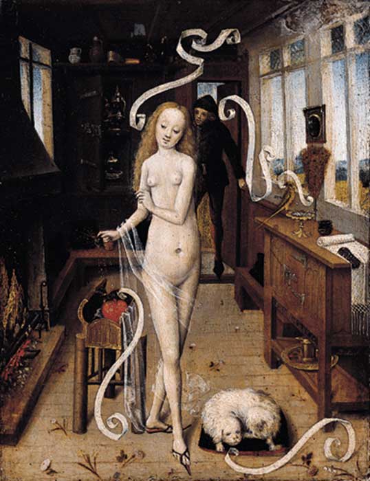 Figure 1. Maître de Rhénanie. Love Magic, années 1470. Museum für bildende Künste, Leipzig.