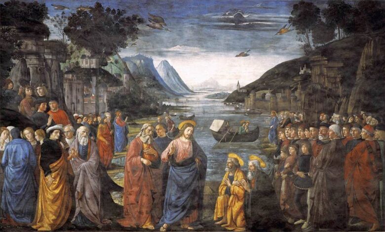 Was Jesus literate? Jesus speaking with The Twelve Apostles             Source: Domenico Ghirlandaio / Public domain