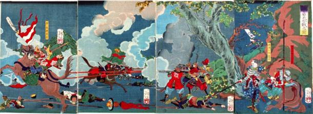 Ieyasu Tokugawa est victorieux dans la bataille de Sekigahara et devient le premier shogun Tokugawa (domaine public)