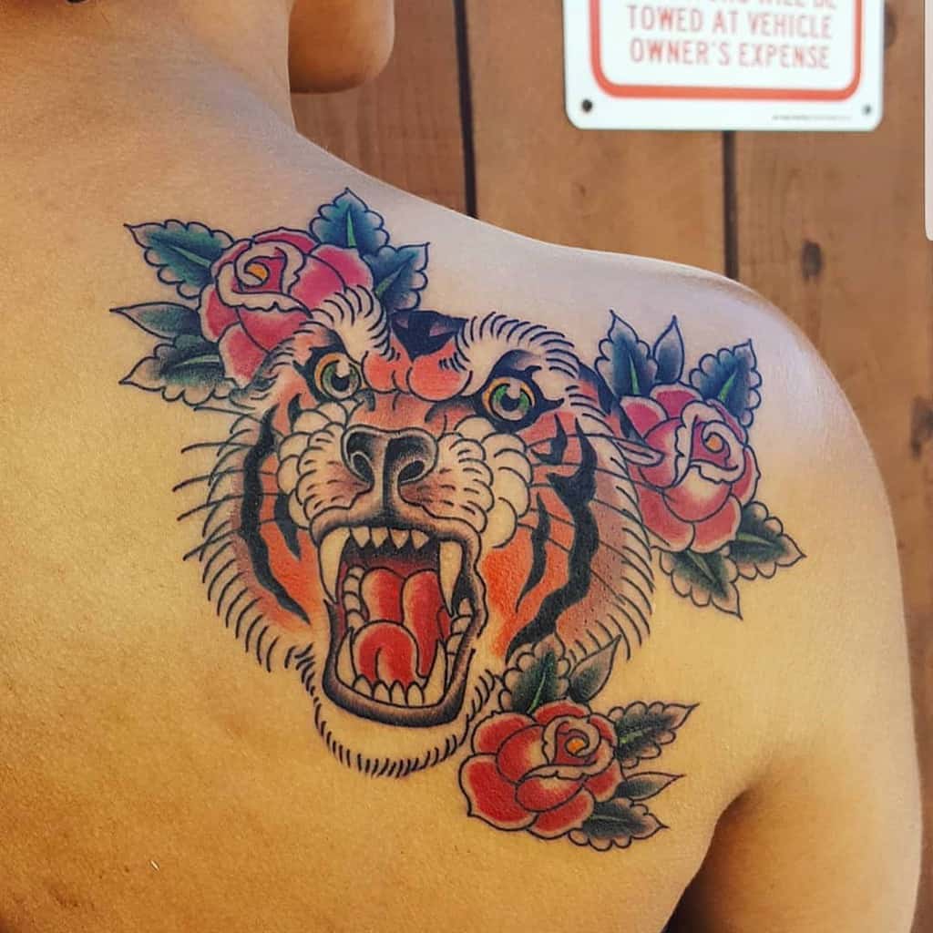 dos tigre rose tatouages rose_gold_vibe