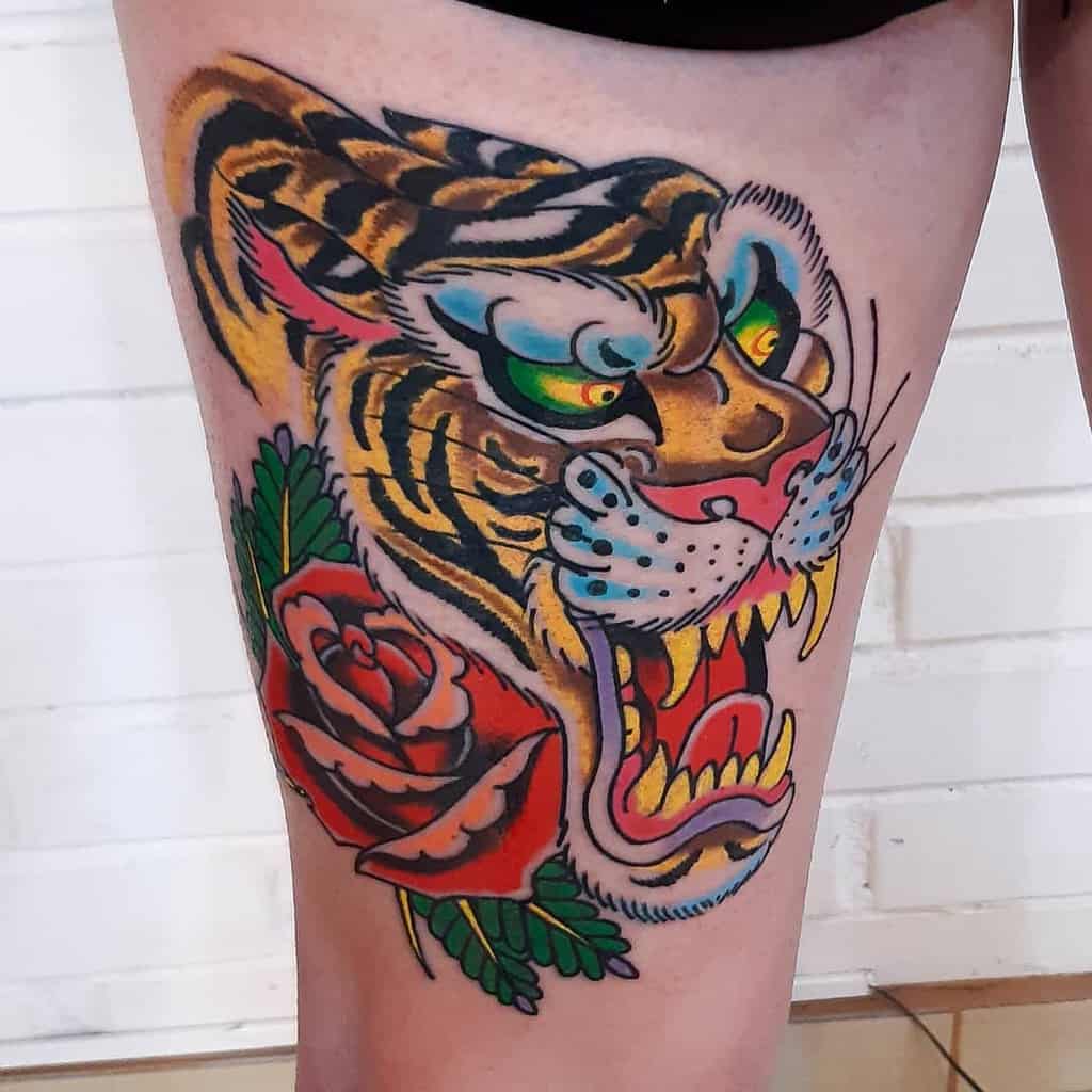 tatouages de cuisses de tigre rose maxi138electric