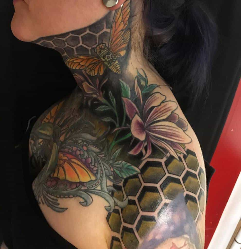 tatouages de magnolia d'épaule jayrill