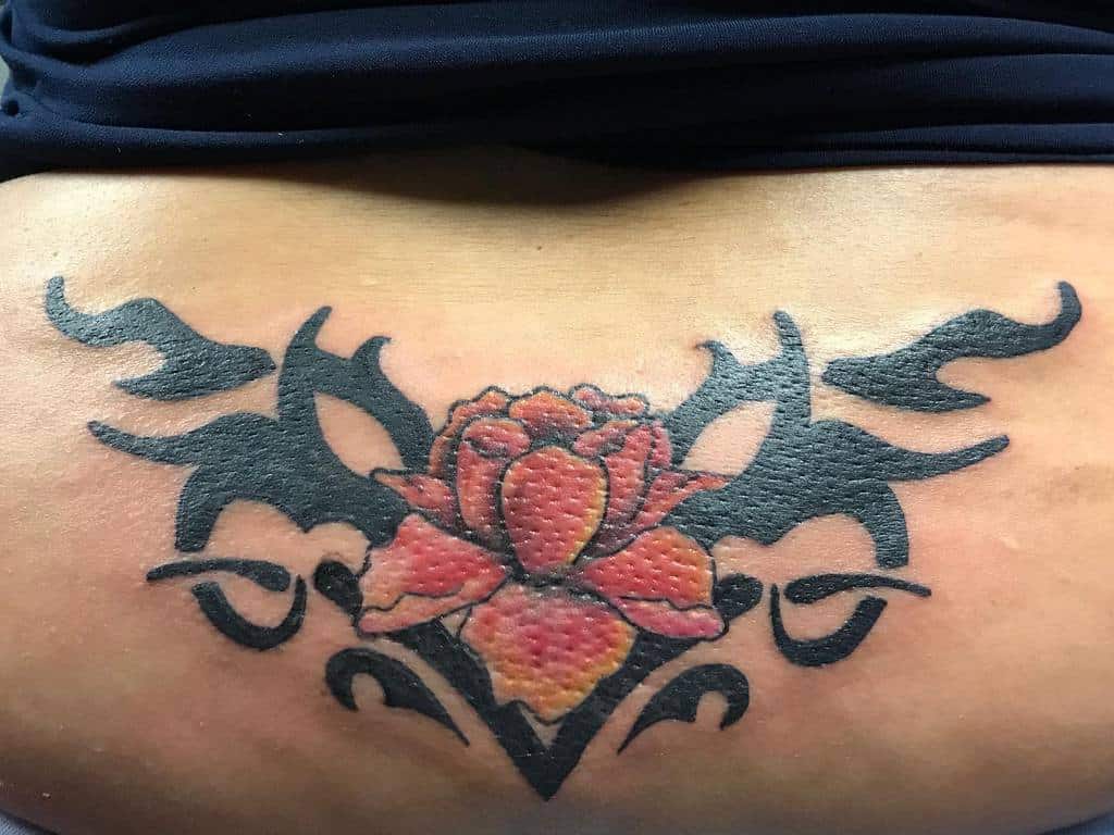 back tribal rose tattoos kloos_tattoos