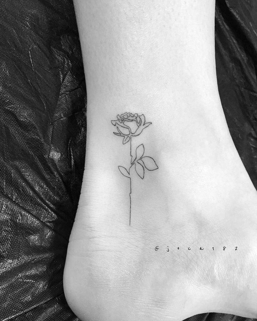 outline tiny rose tattoos joca182.tattoo.ink.minimal