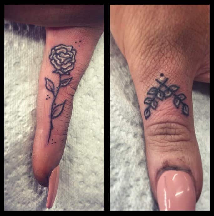 doigt minuscule rose tatouages halucherie
