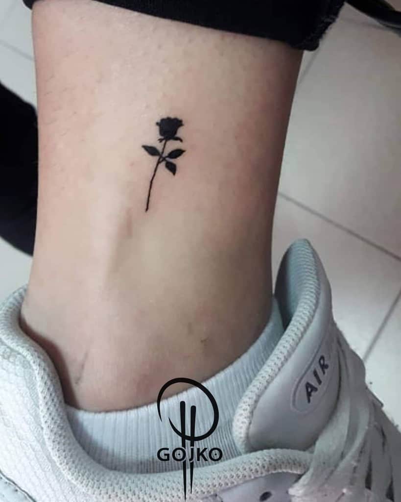 blackwork tiny rose tattoos g_tattooartist