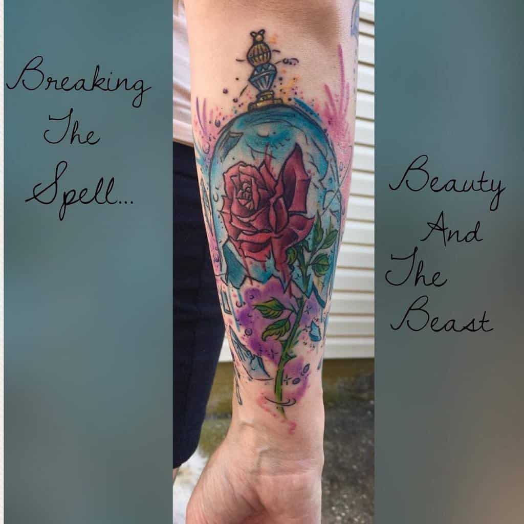 beauté de l'avant-bras et la bête rose tatouages vampyrkiss1
