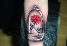 Top 71 Beauty and The Beast Rose Tattoo Ideas – [2020 Inspiration Guide]