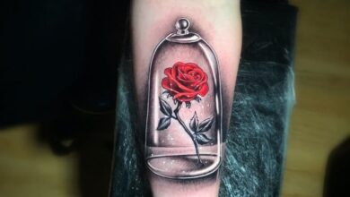 Top 71 Beauty and The Beast Rose Tattoo Ideas – [2020 Inspiration Guide]